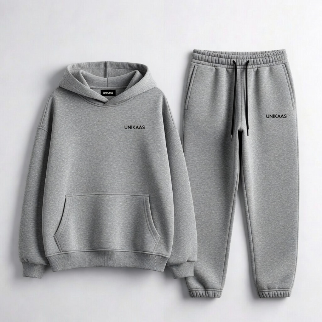 Grey hoodie tracksuit wholesale supplier bulk manufacturer Unikaas UK USA Canada Australia UAE Pakistan