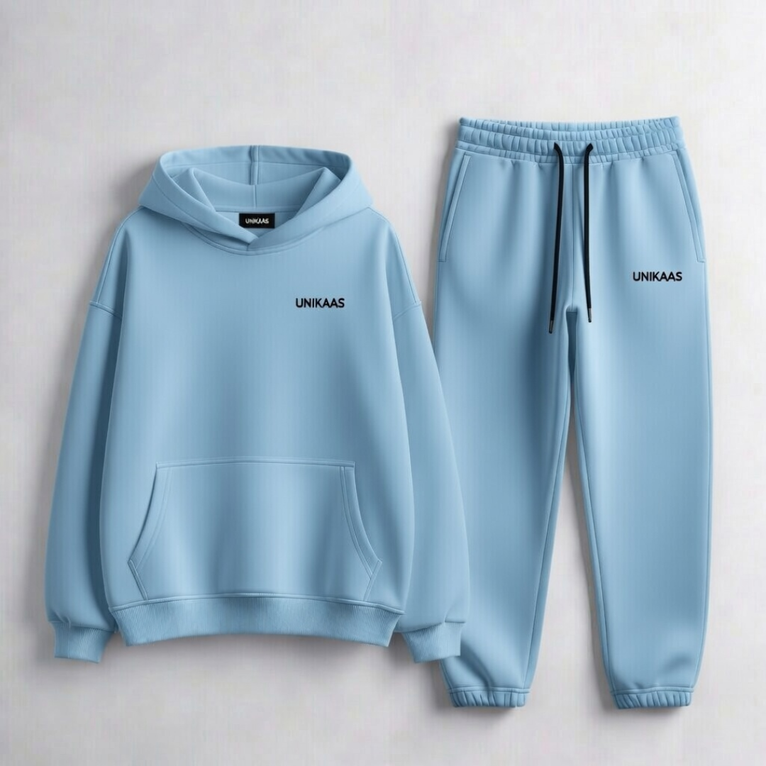 Sky blue hoodies tracksuit bulk wholesale supplier Unikaas UK USA Canada Australia UAE Pakistan